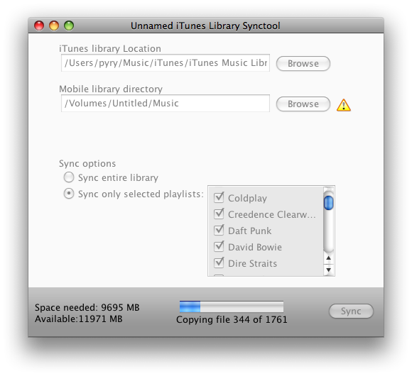 iTunes Library Synctool
